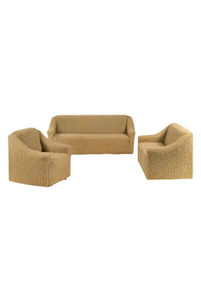 Inovius Huse Elastice si Creponate fara Volane, Canapea 3 Persoane + 2 Fotoli...