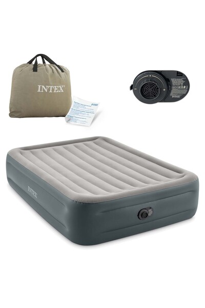 Other Materac dmuchany 203x152x46 cm z wbudowaną pompką elektryczną INTEX 64126ND