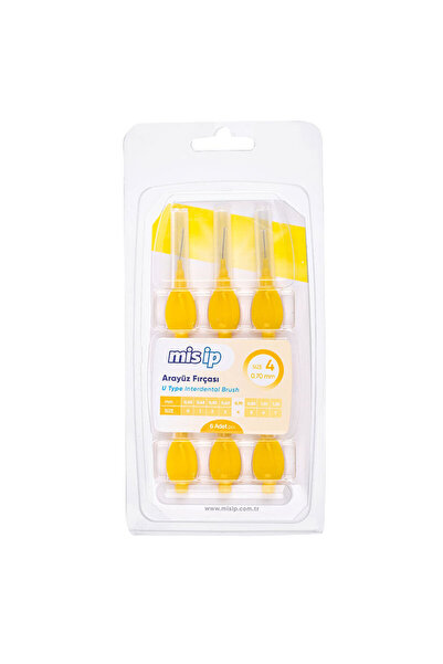 Mis İp فرشاة ذات واجهة من النوع U 6 قطع - مقاس 4 - 0.70 ملم