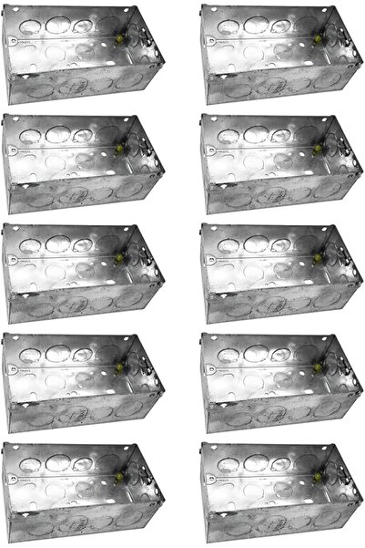 Raco صندوق كهربائي معدني صندوق GI صندوق عميق ذو ظهر معدني مجلفن (10، 6 × 3)