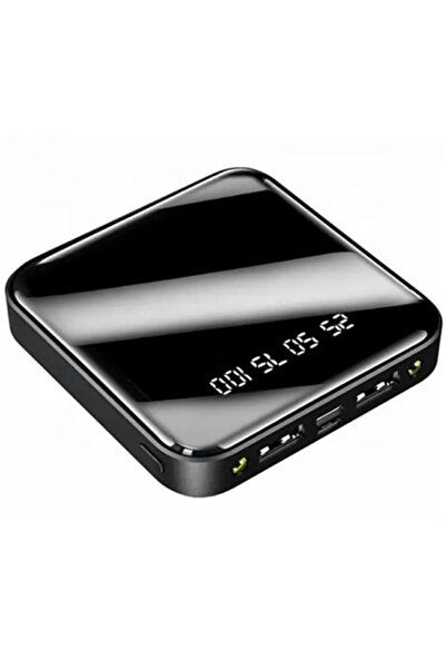 zola External battery 4800 mAh, LED flashlight, microUSB, USB-C, 2x USB A, LCD display, 8x8x2.3 cm, black