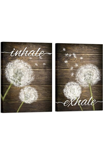 Emoda home Trove مجموعة من لوحتين فنيتين جداريتين من قماش الهندباء بتصميم حما...