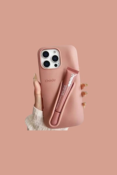 NEFFO iPhone 13/14/15 Uyumlu Summer Lip Case – Ruj Bölmeli Şeffaf Rujlu Telef...