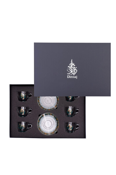 Dimlaj Wurood Glass Coffee Set CB/12-Gold