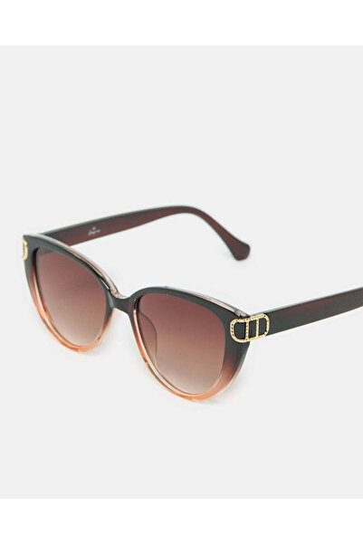 REDTAG Women Brown Cat Eye Sunglasses