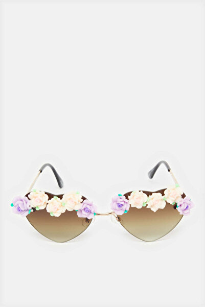 REDTAG Girls Multicolour Heart Shaped Embellishment Sunglasses