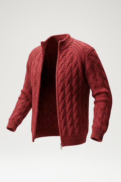 Pulltonic Erkek Yarım Balıkçı Yaka Kalın Fermuarlı Hırka