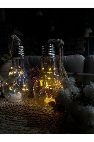 Ekodoğa Dekoratif Led Işıklı Ampul Asılabilir Ampul Dış-İç Mekan Süslemesi He...