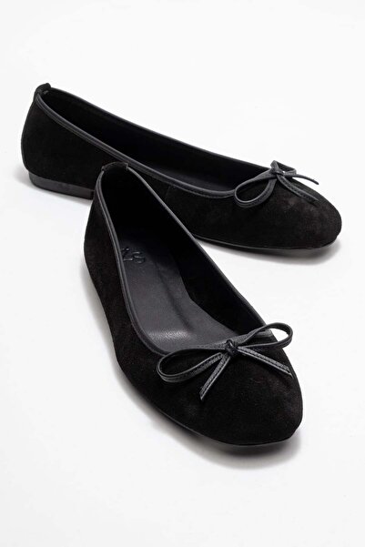 Zeynep Sıradağlı Poetry Kadın Hakiki Deri Babet Siyah Süet