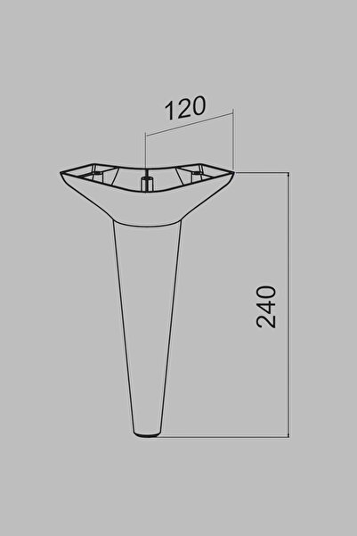 MH MiniHediye Aspen Luxury Furniture Sofa Armchair Tv Unit Console Riser Leg Feet 24 cm Wood Patterned