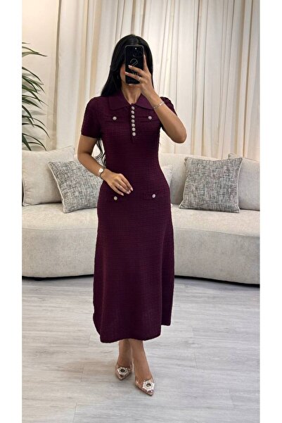 SELSAL فستان محبوك بأسلوب ساندرو