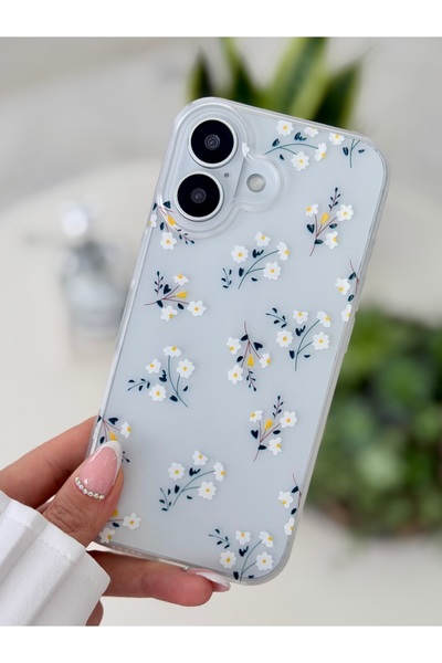 Go Aksesuar iPhone 17 Compatible Anti-Shock Matte Transparent Printed Silicone Case