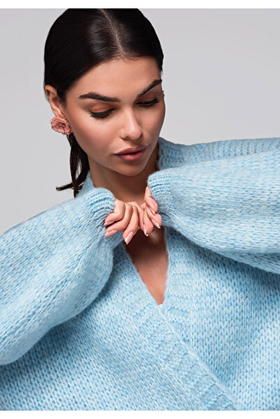 OMBRE Γυναικείο Πουλόβερ LW-SWCD-0105 - ανοιχτό μπλε