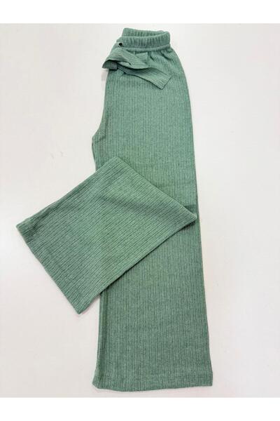 Esterella Girls' Interlock Wide-Leg Pants / Soft Textured Girls' Pants / Wide-Leg Girls' Pants