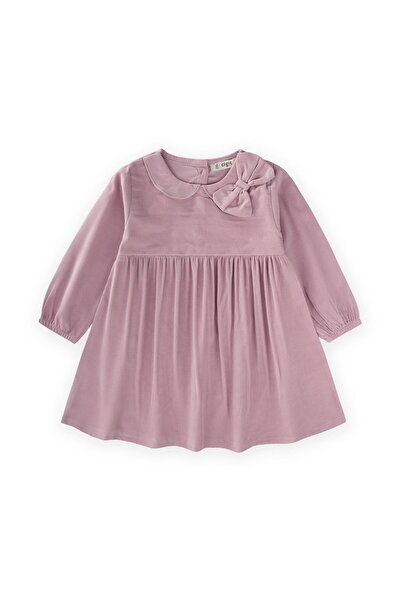 Cigit Velvet Dress 1-8 Years Lilac