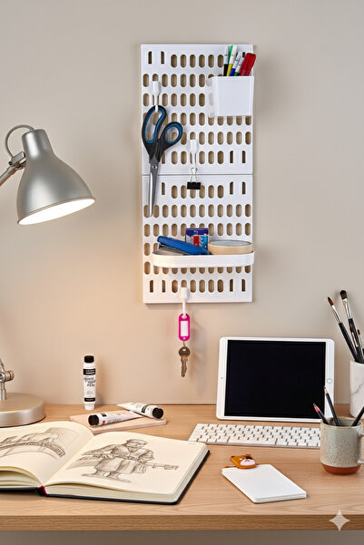 BeeQuin Cloth Wall Shelf Organizer Decor Set Multi-Purpose Adhesive Set of 7 Hangers Kitchen Bathroom Room