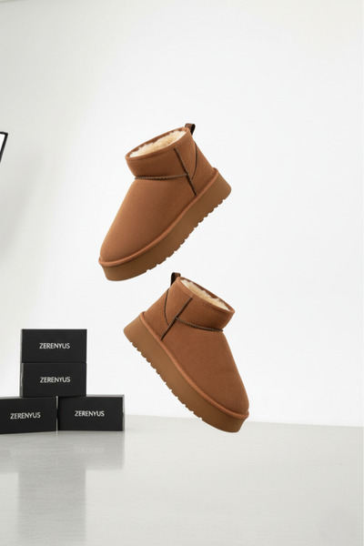 Zerenyus Uges Suede Thick Sole Premium Boots with Fur Inside