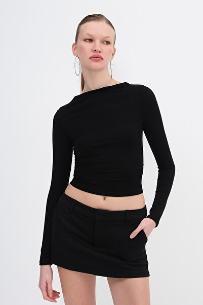 Addax Gathered Side Blouse B0654