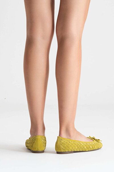 Zeynep Sıradağlı Preslie Γυναικείες Δερμάτινες Μπαλαρίνες Φιστίκι Σουέντ