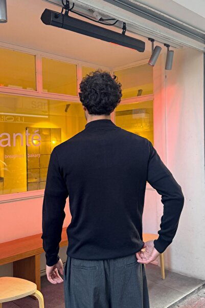 Flaw Wear Reglan Sleeve Zippered Knit Sweater