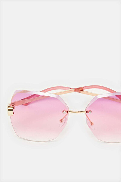 REDTAG Women Pink And Gold Oversize Sunglasses