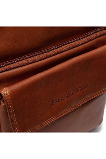 The Chesterfield Brand Men's bag, The Chesterfield Brand, made of genuine leather, Laveno, Cognac brown