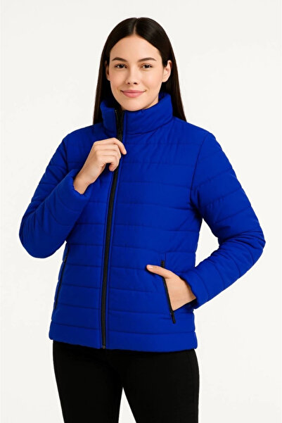 GENCULUS Bomber Mont Jacket – Water Repellent Fabric, Quilted Lining, Zippered, Winter S Cobalt Blue