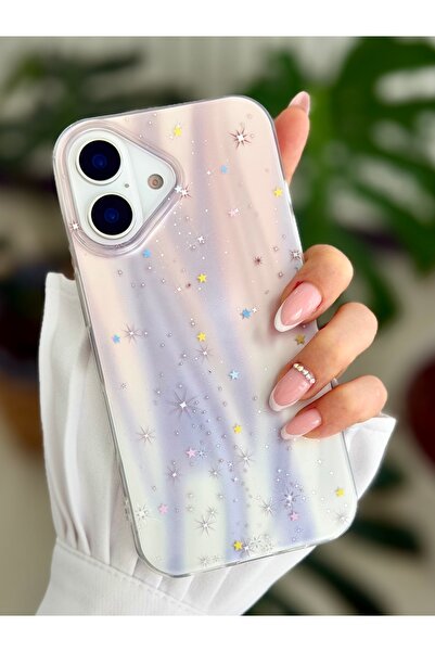 Go Aksesuar iPhone 16 Compatible Shine Star Design Silicone Case