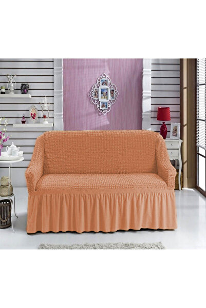 Inovius Husa pentru Canapea 2 Locuri, Elastica si Creponata, cu Volane, Bej - LJ466