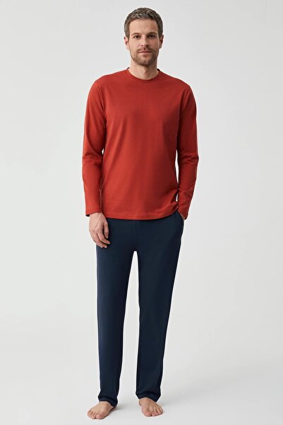 First Touch Modal Cotton Circular Neck Long Sleeve Men's Pajama Set