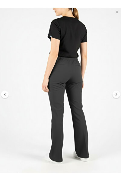 Class Üniforma Pantaloni cu un singur fund antracit material elastic evazat Uniformă pentru asistentă medicală