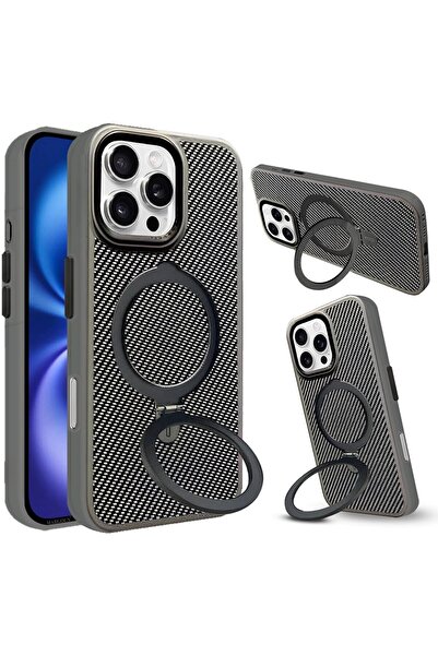 Margoun جراب من ألياف الكربون الأراميد لهاتف iPhone 16 Pro Max - حامل مغناطيس...