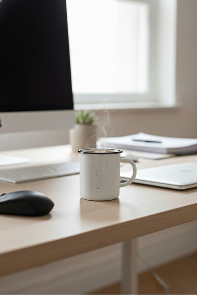 Elista Ceramic Mug Cup Silvery Patterned Colorful 150 Cc