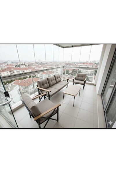 GÜL KONSEPT 3-1-1 SEHPALI(CAPPUCCİNO) BAHÇE VE BALKON TAKIMLARI