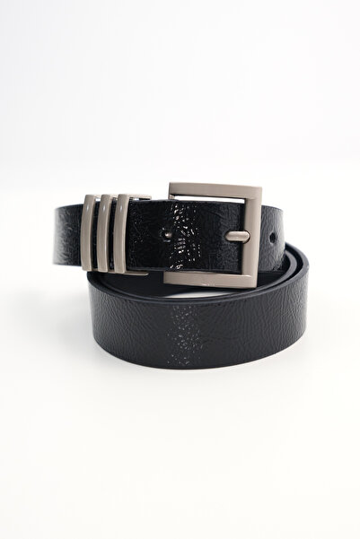 Addax Metal Buckle Patent Leather Belt K2021