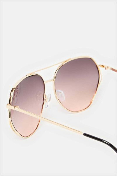 REDTAG Women Gold Oversize Sunglasses
