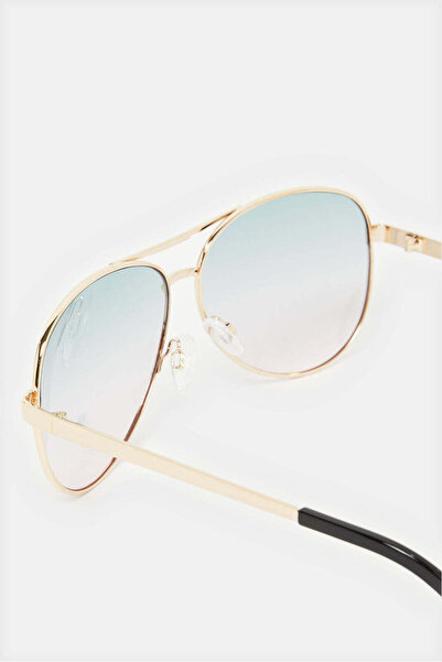 REDTAG Women Gold Aviator Sunglasses