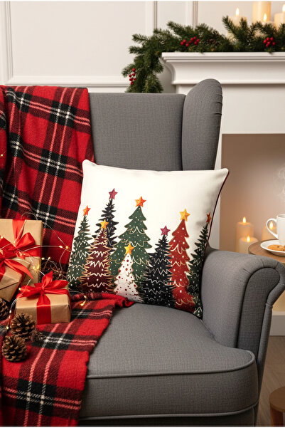 FH finehome Christmas Pine Tree Throw Pillow 43X43Cm