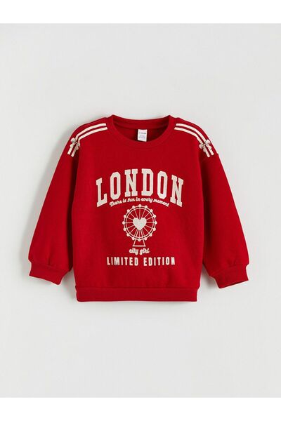 LC Waikiki Lcw Kids Printed Girls' Sweatshirt and Pants 2-Pack