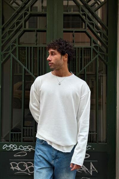 Flaw Wear Ripped Model Basic Sweat