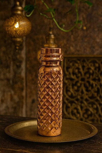 Sabit Bakırcılık BAKIR SU MATARASI EL YAPIMI 700 ML