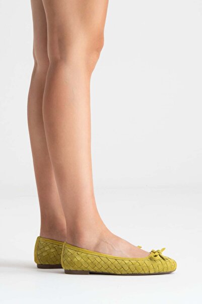 Zeynep Sıradağlı Preslie Γυναικείες Δερμάτινες Μπαλαρίνες Φιστίκι Σουέντ