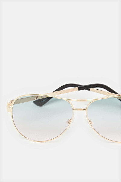 REDTAG Women Gold Aviator Sunglasses