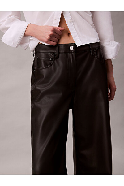 Calvin Klein Faux Leather 5-Pocket Trousers