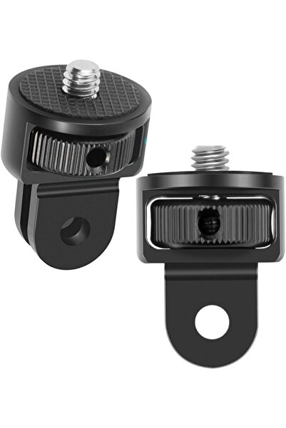 eWINNER Action Camera Tripod Mount Adapter 2PCS 360° 1/4-20 Screw (Black)