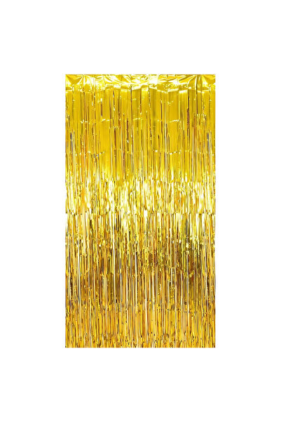 SDEPOT Cortină decorativă, realizată din folie aurie metalică, pentru petreceri de ziua de naștere