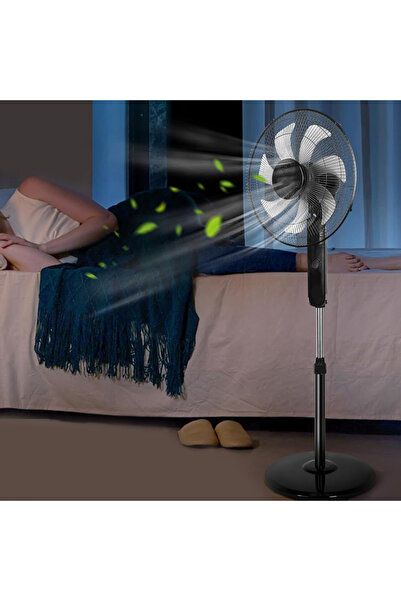 Sumkyle Oscillating Pedestal Fan 3-Speed Stand Fan High Velocity Adjustable Height 16 inch