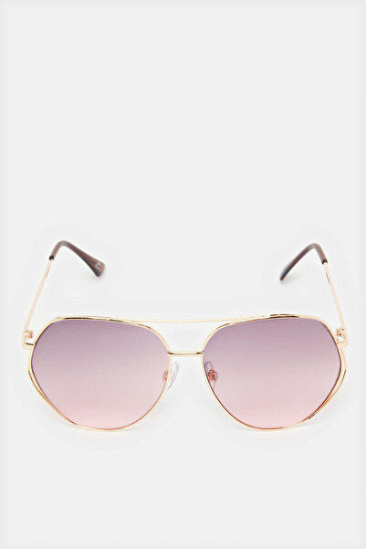 REDTAG Women Purple And Gold Oversize Sunglasses
