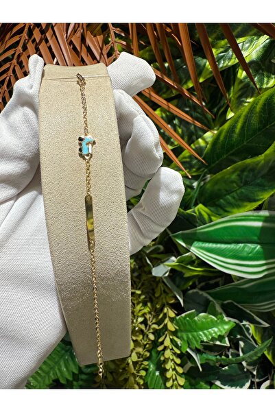 cömertkuyumculuk 14 Ayar Altın Bebek Künye Bileklik