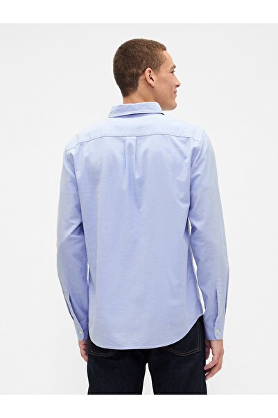 GAP Erkek Mavi Standart Fit Oxford Gömlek